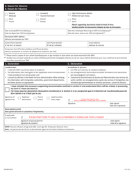 Form NWT8891 Nwt Health Care Plan Temporary Absence Form - Northwest Territories, Canada (English/French), Page 2
