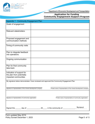 Application for Funding Community Engagement Support Program - Nunavut, Canada, Page 5