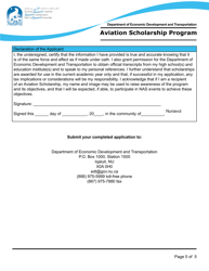 Aviation Scholarship Program Application - Nunavut, Canada, Page 5