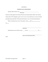 Form CPLC110 Abbreviated Application for Registration - New Hampshire, Page 13