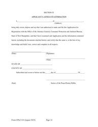 Form CPLC110 Abbreviated Application for Registration - New Hampshire, Page 14