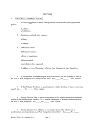 Form CPLC110 Abbreviated Application for Registration - New Hampshire, Page 2