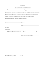 Form CPLS122 Application for 10 Residential Unit Exemption - New Hampshire, Page 10