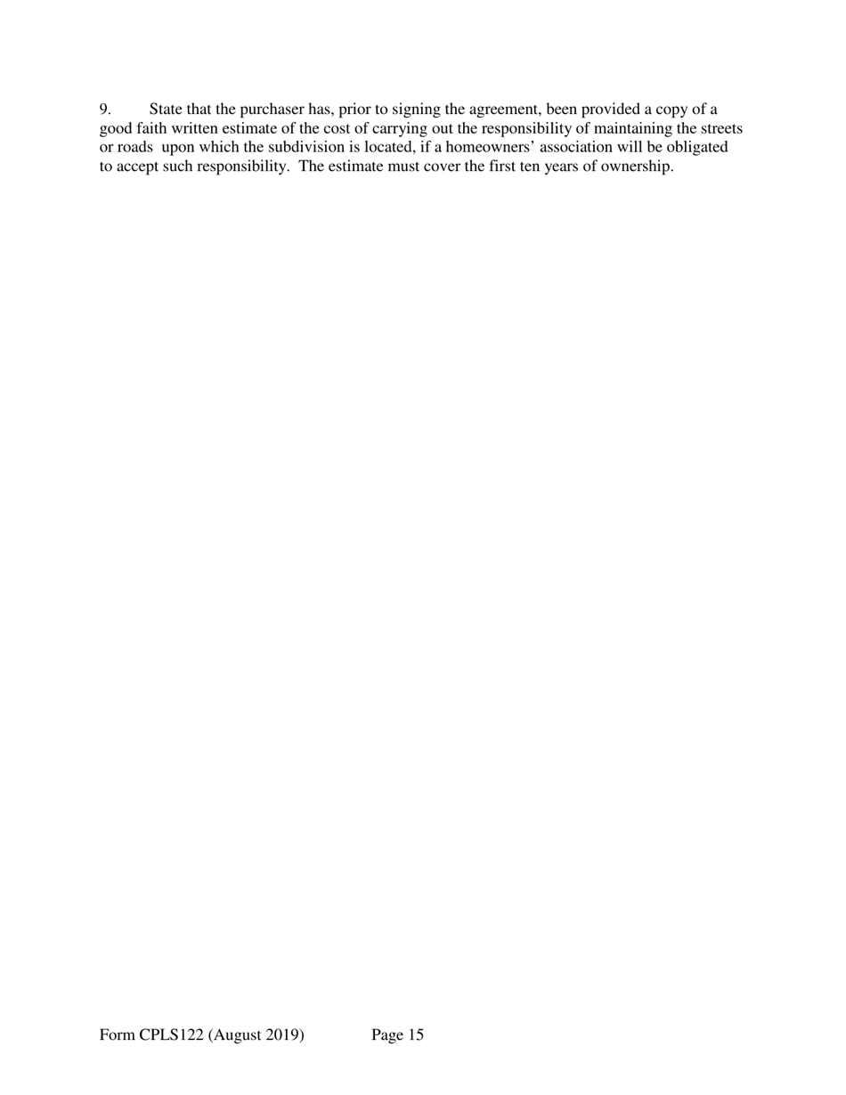 Form CPLS122 Application for 10 Residential Unit Exemption - New Hampshire, Page 15