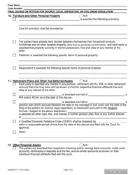 Form NHJB-2071-F Final Decree on Petition for Divorce, Legal Separation, or Civil Union Dissolution - New Hampshire, Page 4