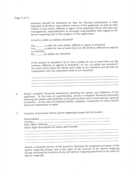 Application for Sports Wagering License by Owner or Lessee of a Former Racetrack - New Jersey, Page 4