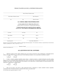 Application for Realestate School License for Non-public School - New Jersey, Page 2