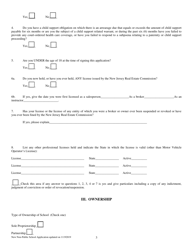 Application for Realestate School License for Non-public School - New Jersey, Page 3