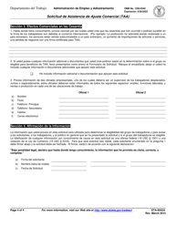 Formulario ETA-9042A Solicitud De Asistencia De Ajuste Comercial (Taa) (Spanish), Page 4