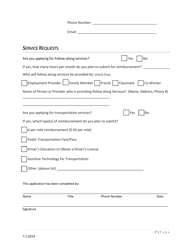 Transition to Employment Application - New Mexico, Page 7