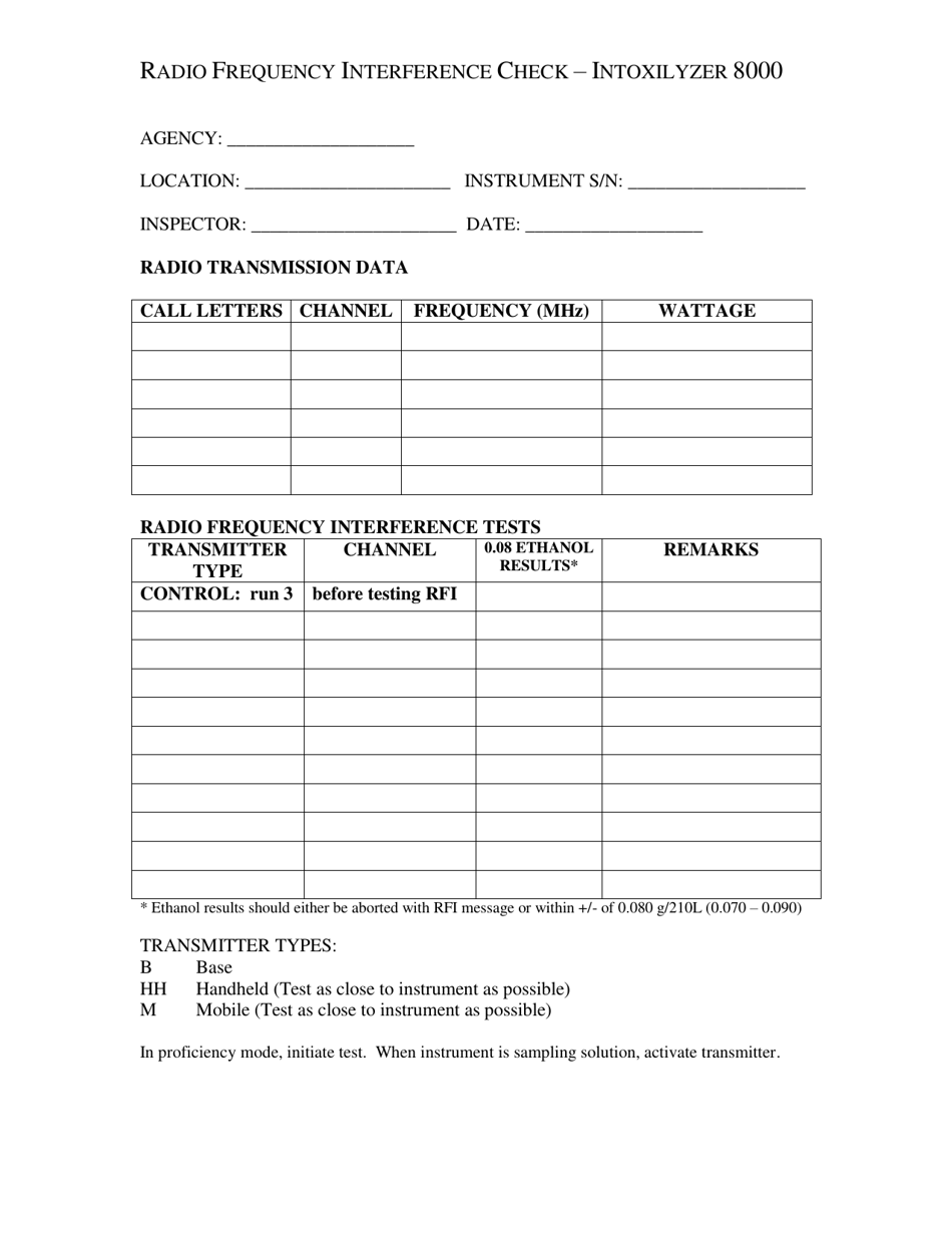 Radio Frequency Interference Check - Intoxilyzer 8000 - New Mexico, Page 2