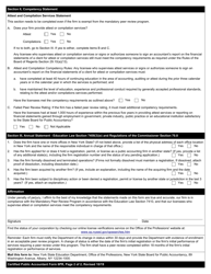 Certified Public Accountant Form 6PR Peer Review, Competency, and Annual Statements - New York, Page 2