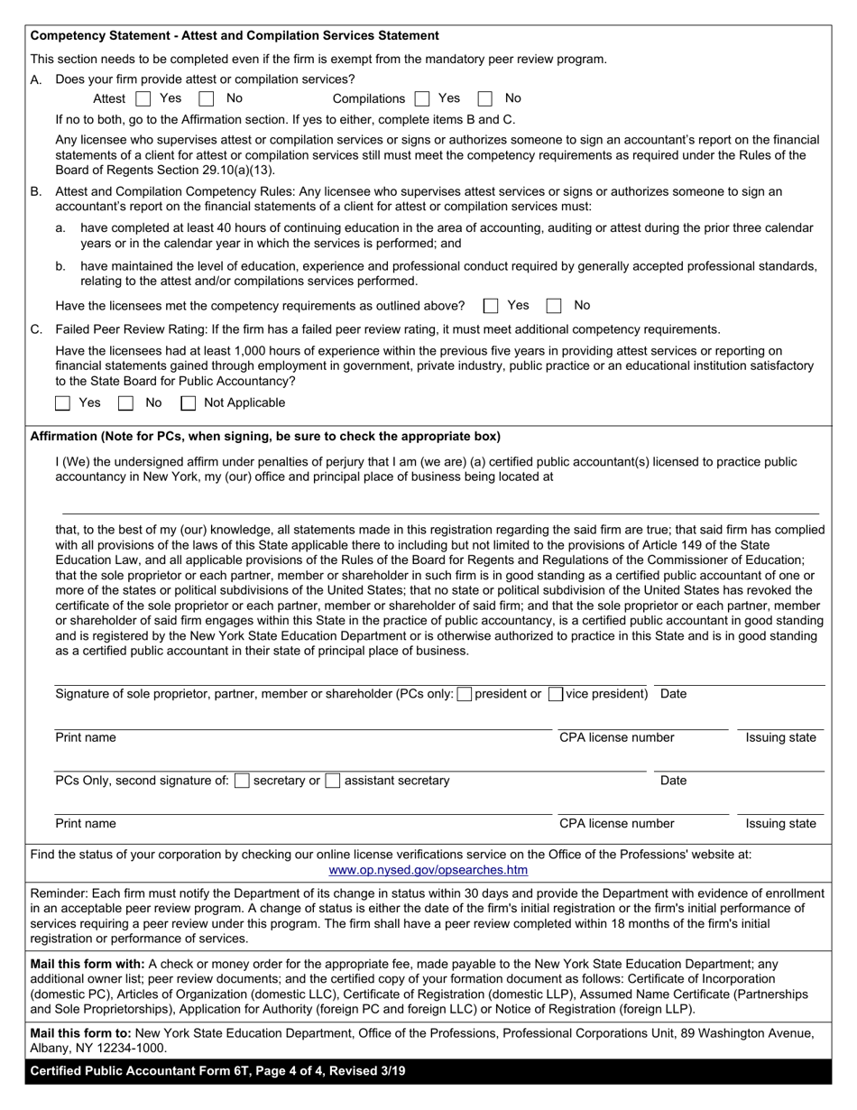 Certified Public Accountant Form 6T - Fill Out, Sign Online and ...