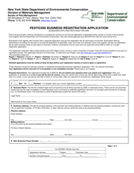 Pesticide Business Registration Application - New York