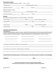 Form ES100 Career Center Customer Registration Form - New York, Page 4