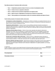 Form LS70I Written Authorization for Wage Advances - New York (Italian), Page 2