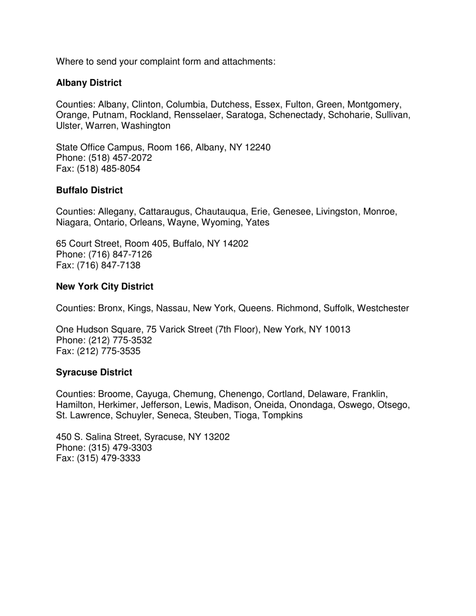 Form SH140 Mold Contractor Complaint Form - New York, Page 3