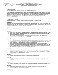 Document preview: Instructions for Form SH927 Workplace Safety & Loss Prevention Incentive Program Application for Approval - New York