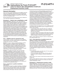 Document preview: Instructions for Form IT-212-ATT Claim for Historic Barn Rehabilitation Credit and Employment Incentive Credit - New York