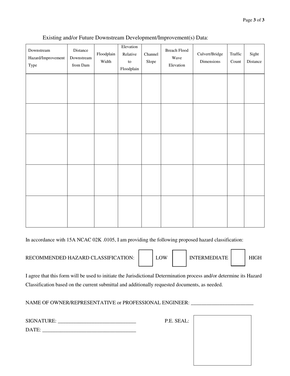 Jurisdictional Determination / Hazard Classification Request - North Carolina, Page 3