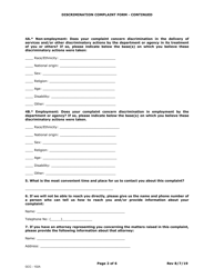 Form GCC-102A Discrimination Complaint Form - North Carolina, Page 2
