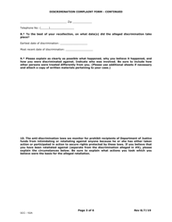 Form GCC-102A Discrimination Complaint Form - North Carolina, Page 3