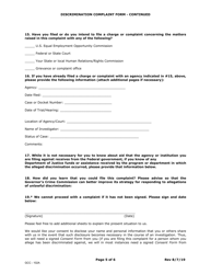 Form GCC-102A Discrimination Complaint Form - North Carolina, Page 5