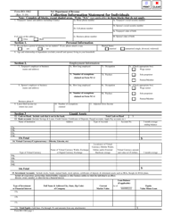 Form RO-1062 Collection Information Statement for Individuals - North Carolina