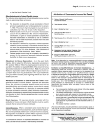 Instructions for Form CD-405 C-Corporation Tax Return - North Carolina, Page 9