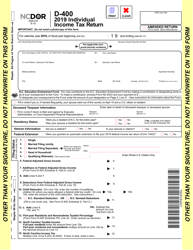 Form D-400 Individual Income Tax Return - North Carolina, Page 2