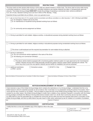 Form AOC-CR-313 Limited Driving Privilege Willful Refusal - North Carolina, Page 2