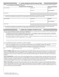 Form AOC-CR-611 Restitution Worksheet, Notice and Order (Initial Sentencing) - North Carolina, Page 2