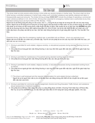 Form AOC-CV-352 Limited Driving Privilege Impaired Driving (Out-of-State or Federal Convictions) - North Carolina (English/Vietnamese), Page 3