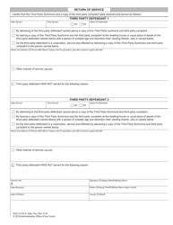 Form AOC-CV-913 Civil Summons Third Party - North Carolina, Page 2