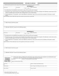 Form AOC-CVM-100 Magistrate Summons - North Carolina, Page 2