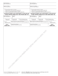 Form AOC-E-307 Affidavit of Notice to Creditors - North Carolina (English/Vietnamese), Page 2