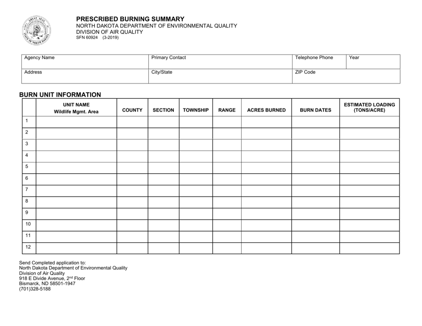 Form SFN60924  Printable Pdf