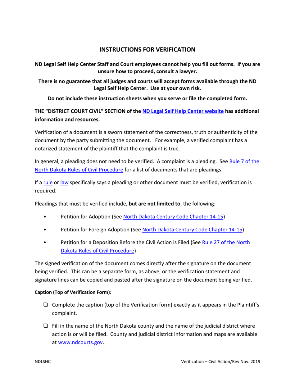 Verification - North Dakota, Page 2