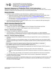 Form 10-H Quarterly Statement of Production - Ohio