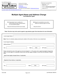 Form 526 Multiple Agent Name and Address Change - Ohio, Page 2