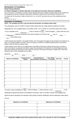 Form 2-QA Declaration of Candidacy - Party Primary Election - for District Delegate or District Alternate to the National Convention (Several Candidates) - Ohio