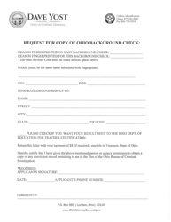 Request for Copy of Ohio Background Check - Ohio, Page 2