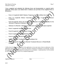 Alternative Program for Substance Use Disorder Admission Application - Ohio, Page 7