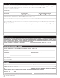 Form SI-6 (BWC-7206) Initial Application by Employer for Authority to Pay Compensation Etc., Directly - Ohio, Page 2