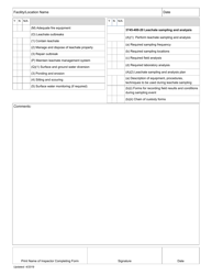 Form GD575 C&amp;DD Facility Inspection Checklist - Ohio, Page 2