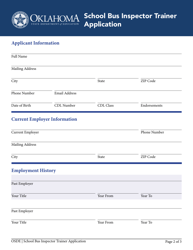 &quot;School Bus Inspector Trainer Application&quot; - Oklahoma, Page 2