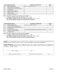 NFPA Fire Officer Application for Certification - Oregon, Page 2