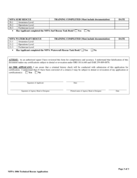 NFPA Technical Rescue Application for Certification - Oregon, Page 3