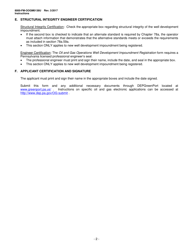 Instructions for Form 8000-FM-OOGM0138U Oil and Gas Operations Well Development Impoundment Registration (Unconventional Operations Only) - Pennsylvania, Page 2