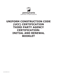Document preview: Form UCC-35 Application for Third Party Agency Ucc Certification - Pennsylvania